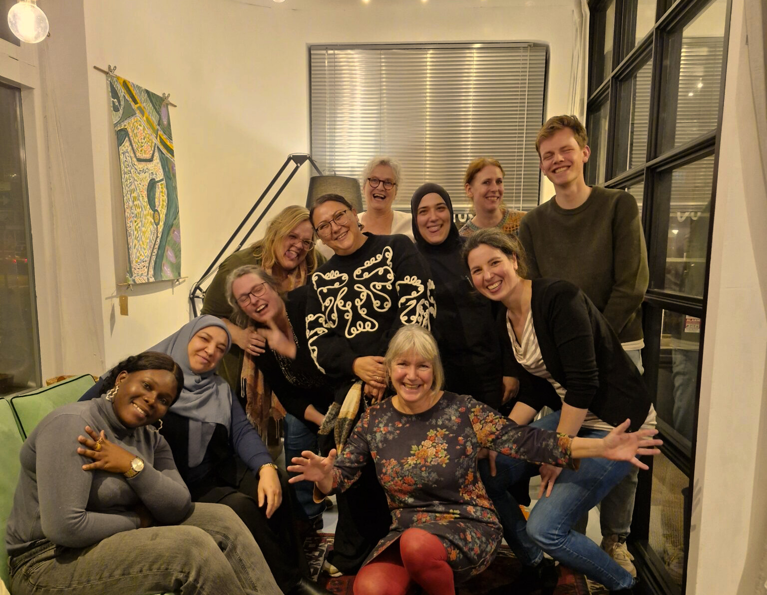 Groepsfoto van het team.